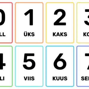 Numbrikaardid 1-20; + ; - ; = (pdf)